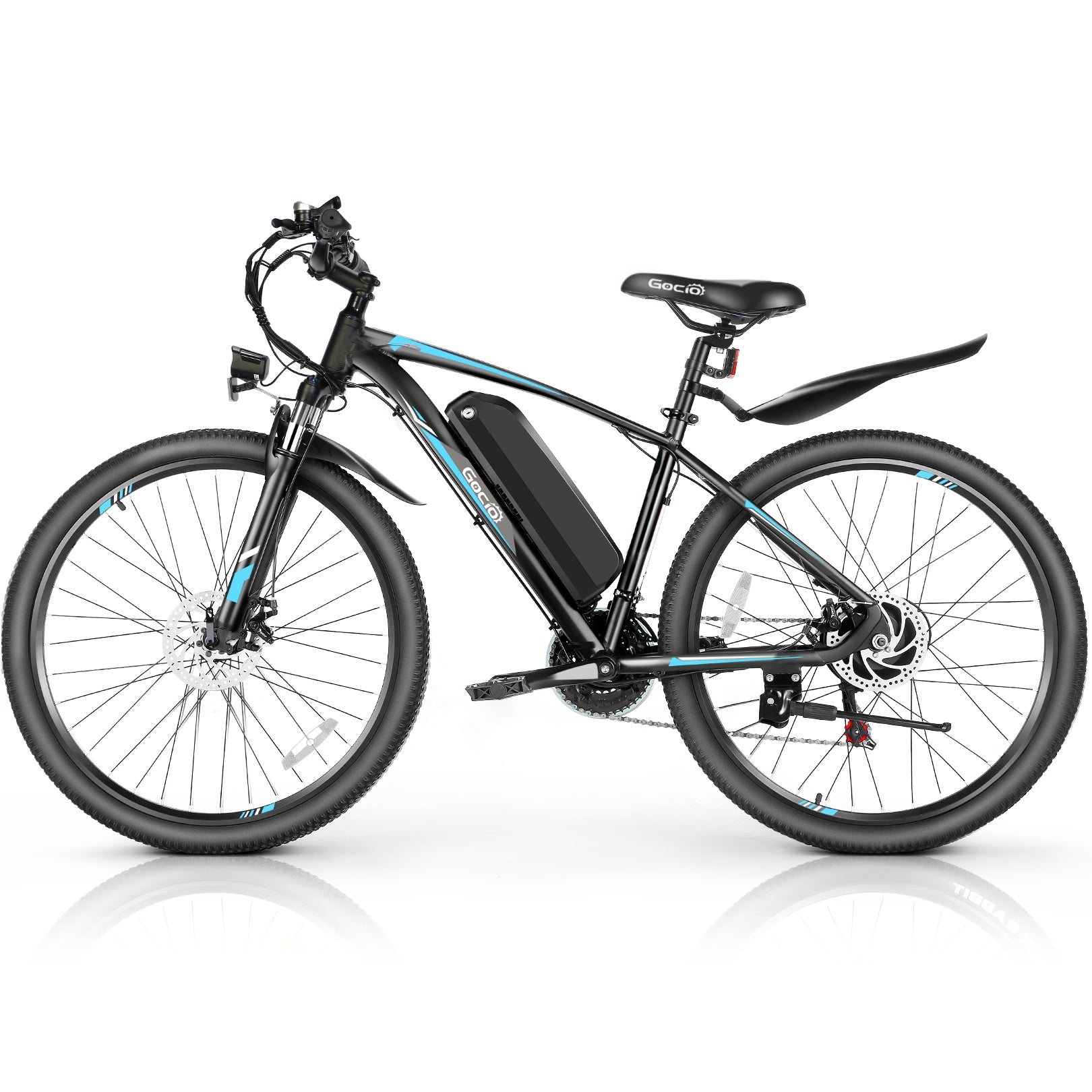Gocio 500W 27.5" Electric Bike, Max 19.8mph Electric Mountain Bike 48V 10.4Ah Removable Battery Commuter Ebike for Adults, LCD Display Electric Bicycles, Shimano 21 Speed UL2849 Certified - GOCIO