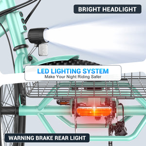 Gocio Electric Tricycle for Adults, Peak 500W Motor Electric Trike 48V 10.4AH UL2849 Battery, Cargo Motorized Tricycle, Shimano 7 Gears 3-Wheel Electric Bike for Adults & Seniors - GOCIO