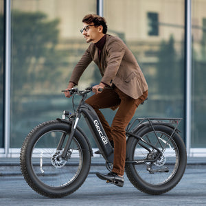 Gocio Electric Bike, 26" x 4.0 Fat Tire Ebike, 750W Motor Electric Mountain Bike for Adults, 22MPH Electric Bicycle for Men with 48V 15Ah Removable Battery UL 2849 Shimano 7 Speed - GOCIO