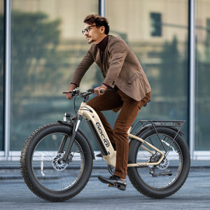 Gocio Electric Bike, 26" x 4.0 Fat Tire Ebike, 750W Motor Electric Mountain Bike for Adults, 22MPH Electric Bicycle for Men with 48V 15Ah Removable Battery UL 2849 Shimano 7 Speed - GOCIO