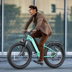 Gocio Electric Bike, 26" x 4.0 Fat Tire Ebike, 750W Motor Electric Mountain Bike for Adults, 22MPH Electric Bicycle for Men with 48V 15Ah Removable Battery UL 2849 Shimano 7 Speed - GOCIO