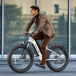 Gocio Electric Bike, 26" x 4.0 Fat Tire Ebike, 750W Motor Electric Mountain Bike for Adults, 22MPH Electric Bicycle for Men with 48V 15Ah Removable Battery UL 2849 Shimano 7 Speed - GOCIO