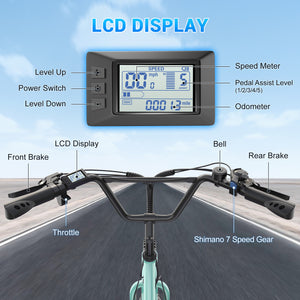 Gocio Electric Tricycle for Adults, Peak 500W Motor Electric Trike 48V 10.4AH UL2849 Battery, Cargo Motorized Tricycle, Shimano 7 Gears 3-Wheel Electric Bike for Adults & Seniors - GOCIO