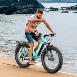 Gocio Electric Bike, 26" x 4.0 Fat Tire Ebike, 750W Motor Electric Mountain Bike for Adults, 22MPH Electric Bicycle for Men with 48V 15Ah Removable Battery UL 2849 Shimano 7 Speed - GOCIO