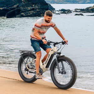 Gocio Electric Bike, 26" x 4.0 Fat Tire Ebike, 750W Motor Electric Mountain Bike for Adults, 22MPH Electric Bicycle for Men with 48V 15Ah Removable Battery UL 2849 Shimano 7 Speed - GOCIO