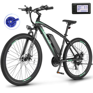 Gocio 27.5" Electric Bike, Peak 750W Electric Bike for Adults, 22mph Electric Mountain Bicycles, 48V 10.4Ah Battery Ebike UL 2849, Aluminum Alloy, Lockable Suspension Fork, Shimano 21 Speed - GOCIO