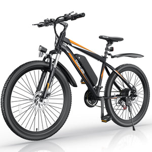 Gocio Electric Bike 500W Adult Electric Mountain Bike 26" Off Road Electric Bicycle 21 Speed Commuter E-Bike Max 19.8mph with 48V 375Wh Battery UL2849 - GOCIO