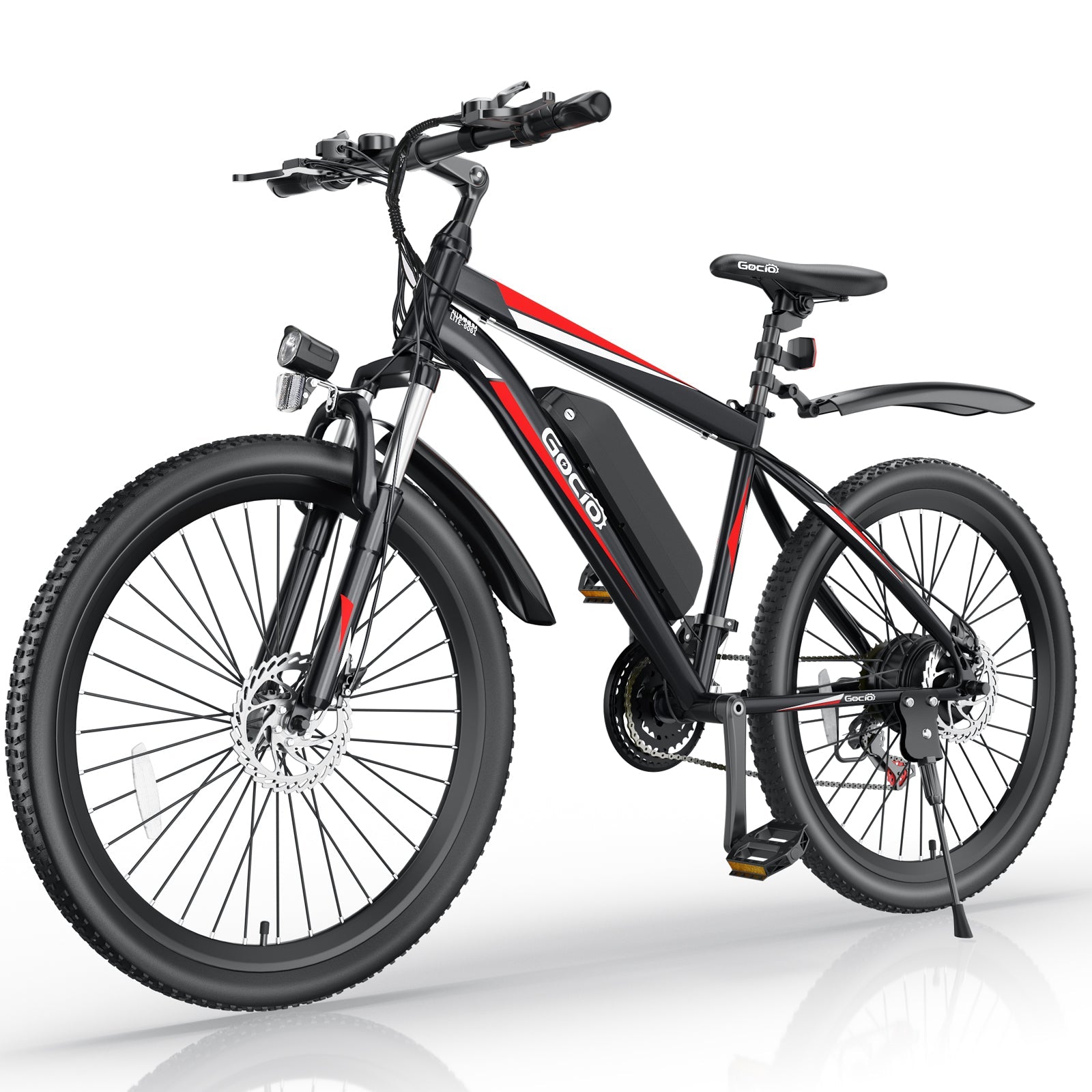 Gocio Electric Bike 500W Adult Electric Mountain Bike 26" Off Road Electric Bicycle 21 Speed Commuter E-Bike Max 19.8mph with 48V 375Wh Battery UL2849 - GOCIO