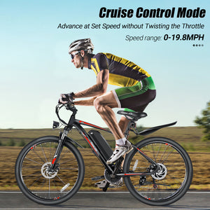 Gocio 500W 27.5" Electric Bike, Max 19.8mph Electric Mountain Bike 48V 10.4Ah Removable Battery Commuter Ebike for Adults, LCD Display Electric Bicycles, Shimano 21 Speed UL2849 Certified - GOCIO