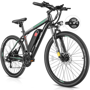 Gocio 27.5" Electric Bike, 500W Adult Electric Bicycle, 48V 10.4Ah Battery, 19.8MPH Electric Mountain Bike, Lockable Suspension Fork, LCD, Shimano 21-Speed Gears, E-Bikes for Off-Road, UL2849 - GOCIO