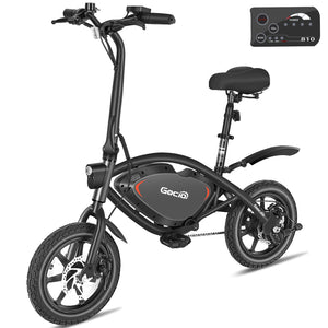 Gocio 14" Foldable Electric Bike, 375Wh 48V Electric Bicycles for Adults Women Teens, Peak 500W City Commuter Cruiser Ebikes, LED Display, E bike One-Piece Tire with 5 Riding Modes UL2849 - GOCIO