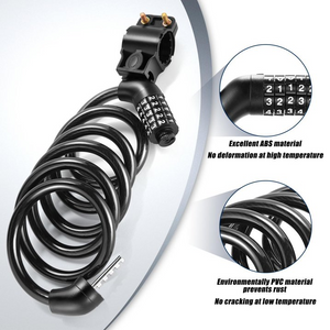 Gocio Electric Bike 5 Digit Combination Cable Locks - GOCIO