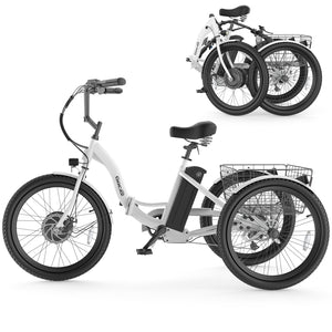 Gocio Electric Tricycle for Adults, Peak 500W Motor Electric Trike 48V 10.4AH UL2849 Battery, Cargo Motorized Tricycle, Shimano 7 Gears 3-Wheel Electric Bike for Adults & Seniors - GOCIO