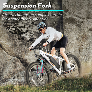 Gocio 26" 4.0 Fat Tire Electric Bike for Adults, 500W Adults E Bike, 48V 13Ah Battery, Max 22Mph Electric Mountain Bike Beach Bicycle Snow Bike Ebike for Men, Professional 7-Speed UL2849 - GOCIO