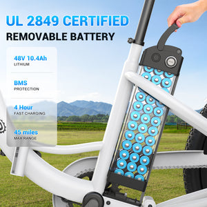 Gocio Electric Tricycle for Adults, Peak 500W Motor Electric Trike 48V 10.4AH UL2849 Battery, Cargo Motorized Tricycle, Shimano 7 Gears 3-Wheel Electric Bike for Adults & Seniors - GOCIO