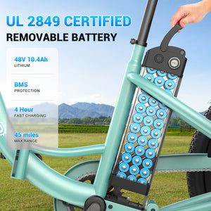 Gocio Electric Tricycle for Adults, Peak 500W Motor Electric Trike 48V 10.4AH UL2849 Battery, Cargo Motorized Tricycle, Shimano 7 Gears 3-Wheel Electric Bike for Adults & Seniors - GOCIO