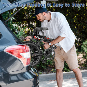 Gocio Foldable Electric Bike for Adults, Peak 750W Electric Mountain Bicycles, 20" * 2.4" Fat Tire Electric Bicycle, 375Wh 48V Removable Lithium-Ion Battery,Urban Commuter Ebike Man Woman UL2849 - GOCIO