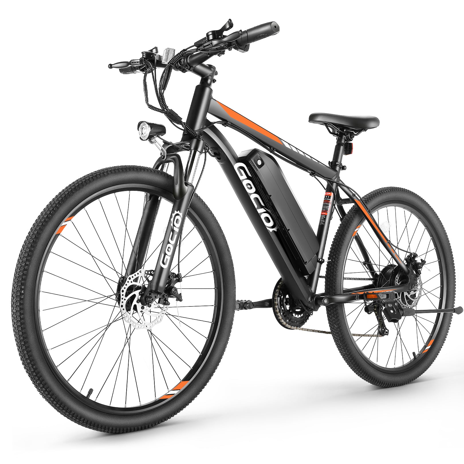 Gocio 26" Electric Bike, 350W Electric Bike for Adults 19.8MPH Electric Mountain Bike, LCD, Lockable Suspension Fork, 374.4Wh 36V Battery UL2849, 21-Speed Mountain E-Bikes Adult Electric Bicycle - GOCIO