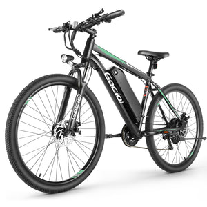 Gocio 26" Electric Bike, 350W Electric Bike for Adults 19.8MPH Electric Mountain Bike, LCD, Lockable Suspension Fork, 374.4Wh 36V Battery UL2849, 21-Speed Mountain E-Bikes Adult Electric Bicycle - GOCIO