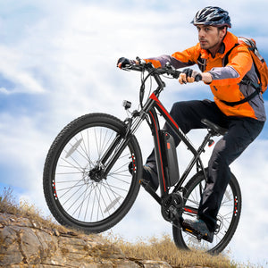 Gocio 500W 26" Electric Bike, 2.1" Electric Mountain Bike for Adults, 499Wh 48V 10.4Ah Battery 19.8MPH 3H Fast Charge Ebike, LCD Display, Lockable Suspension Fork, Shimano 21 Speed UL2849 - GOCIO