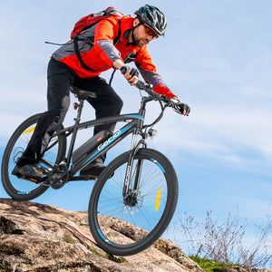 Gocio 27.5" Electric Bike, Peak 750W Electric Bike for Adults, 22mph Electric Mountain Bicycles, 48V 10.4Ah Battery Ebike UL 2849, Aluminum Alloy, Lockable Suspension Fork, Shimano 21 Speed - GOCIO