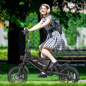 Gocio Ebikes 14"×2.1" Foldable Electric Bicycle for Adults, 550W Peak Commuter E-Bike, 48V 7.8Ah Battery, LCD Dispaly, Electric Bike Small Tire City Ebikes for Women UL2849 - GOCIO