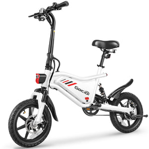 Gocio Ebikes 14"×2.1" Foldable Electric Bicycle for Adults, 550W Peak Commuter E-Bike, 48V 7.8Ah Battery, LCD Dispaly, Electric Bike Small Tire City Ebikes for Women UL2849 - GOCIO