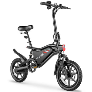 Gocio Ebikes 14"×2.1" Foldable Electric Bicycle for Adults, 550W Peak Commuter E-Bike, 48V 7.8Ah Battery, LCD Dispaly, Electric Bike Small Tire City Ebikes for Women UL2849 - GOCIO