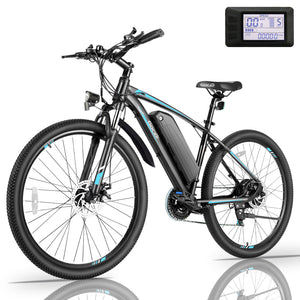 Gocio 500W 27.5" Electric Bike, Max 19.8mph Electric Mountain Bike 48V 10.4Ah Removable Battery Commuter Ebike for Adults, LCD Display Electric Bicycles, Shimano 21 Speed UL2849 Certified - GOCIO