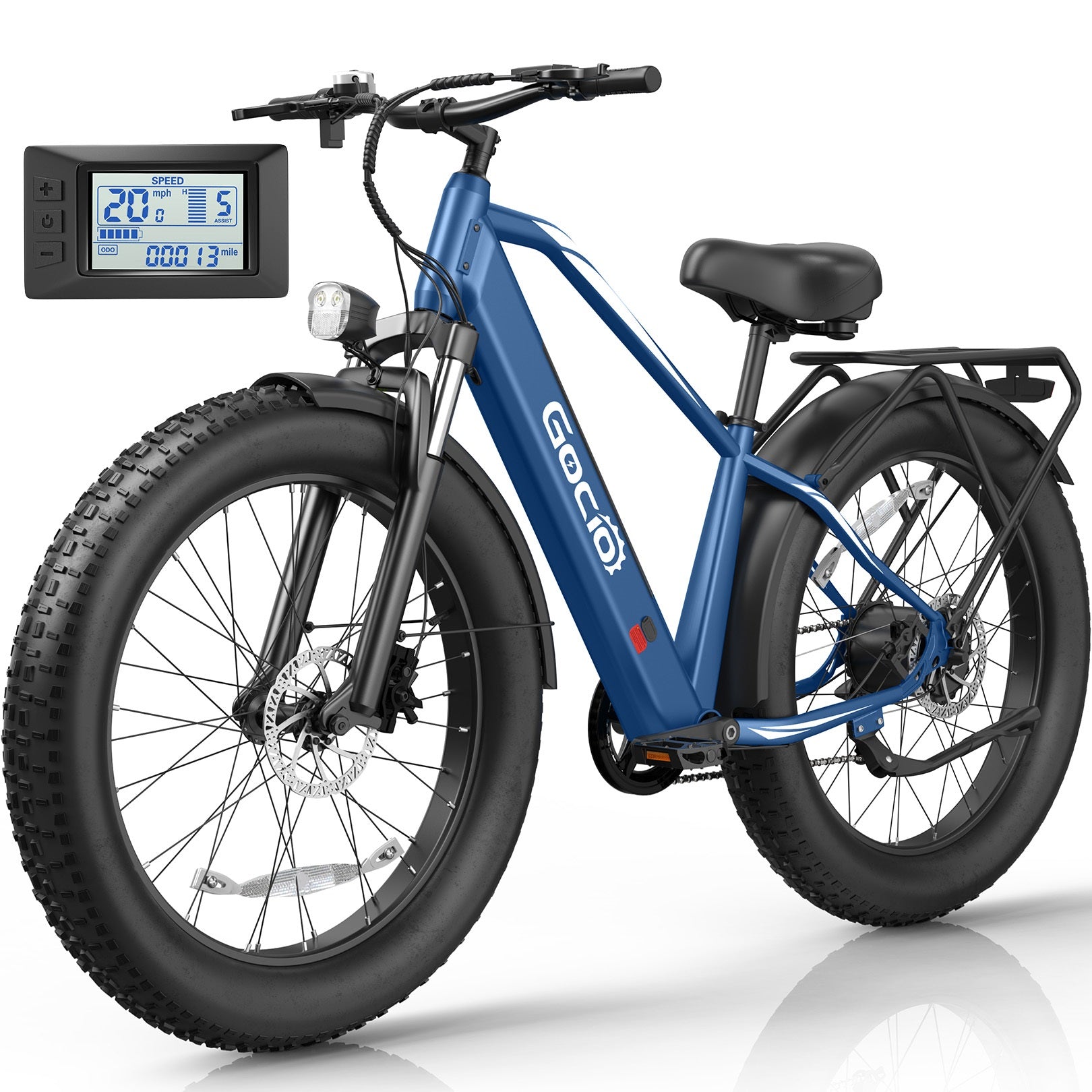 26 fat tire electric bicycle Gocio Peak 1000W Electric Mountain Bike, 26" x 4.0" Fat Tire Electric – GOCIO