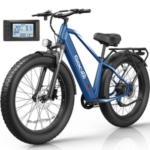 Gocio Peak 1000W Electric Mountain Bike, 26" x 4.0" Fat Tire Electric Bike, 48V 15Ah Battery, 28MPH Adult Electric Bicycle with Taillight, Control Cruise Mode, Ebike for Off Road, Sand, Snow, UL2849 - GOCIO