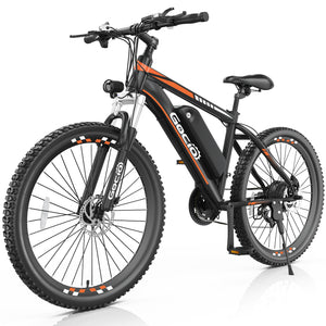 Gocio 500W 26" Electric Bike, 2.1" Electric Mountain Bike for Adults, 499Wh 48V 10.4Ah Battery 19.8MPH 3H Fast Charge Ebike, LCD Display, Lockable Suspension Fork, Shimano 21 Speed UL2849 - GOCIO