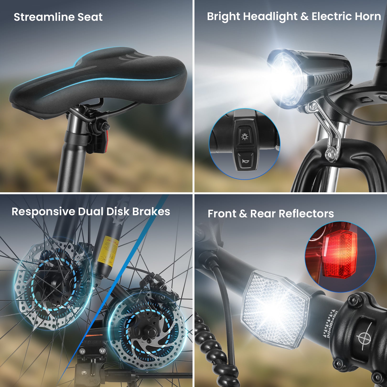 Gocio 27.5" Electric Bike, 500W Adult Electric Bicycle, 48V 10.4Ah Battery, 19.8MPH Electric Mountain Bike, Lockable Suspension Fork, LCD, Shimano 21-Speed Gears, E-Bikes for Off-Road, UL2849