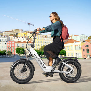 Gocio Electric Bike for Adults, Peak 1025W Mountain E Bike, 48V 13AH Removable Lithium-Ion Battery Ebikes, 20"x4.0" Fat Tire Electric Bicycles, 3A Fast Charge, up to 60 Miles Man Woman UL2849 - GOCIO