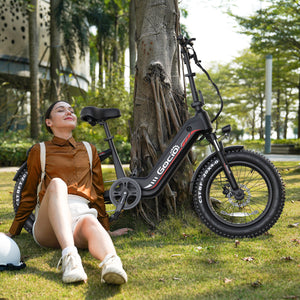 Gocio Electric Bike for Adults, Peak 1025W Mountain E Bike, 48V 13AH Removable Lithium-Ion Battery Ebikes, 20"x4.0" Fat Tire Electric Bicycles, 3A Fast Charge, up to 60 Miles Man Woman UL2849 - GOCIO