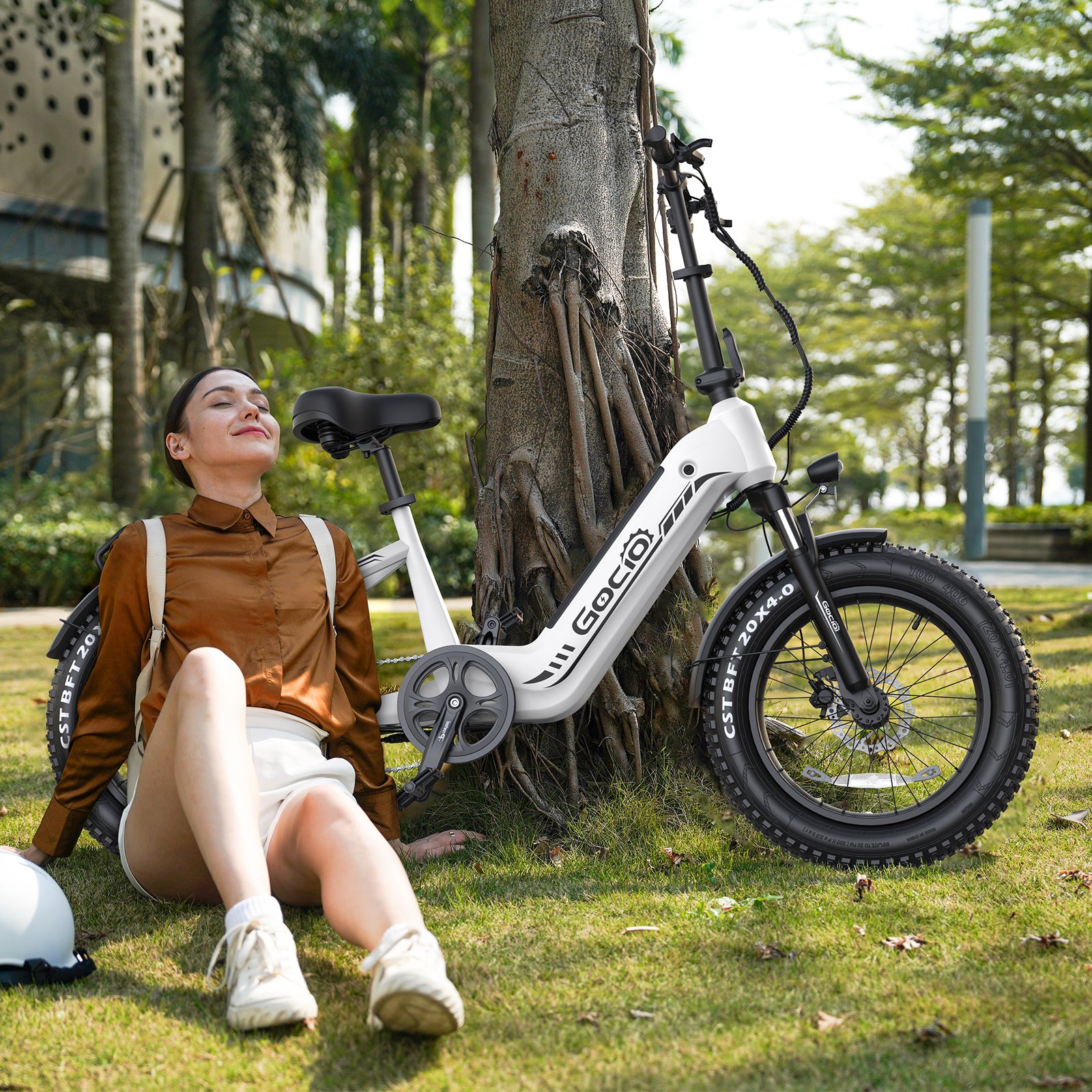 Gocio Electric Bike for Adults, Peak 1025W Mountain E Bike, 48V 13AH Removable Lithium-Ion Battery Ebikes, 20"x4.0" Fat Tire Electric Bicycles, 3A Fast Charge, up to 60 Miles Man Woman UL2849