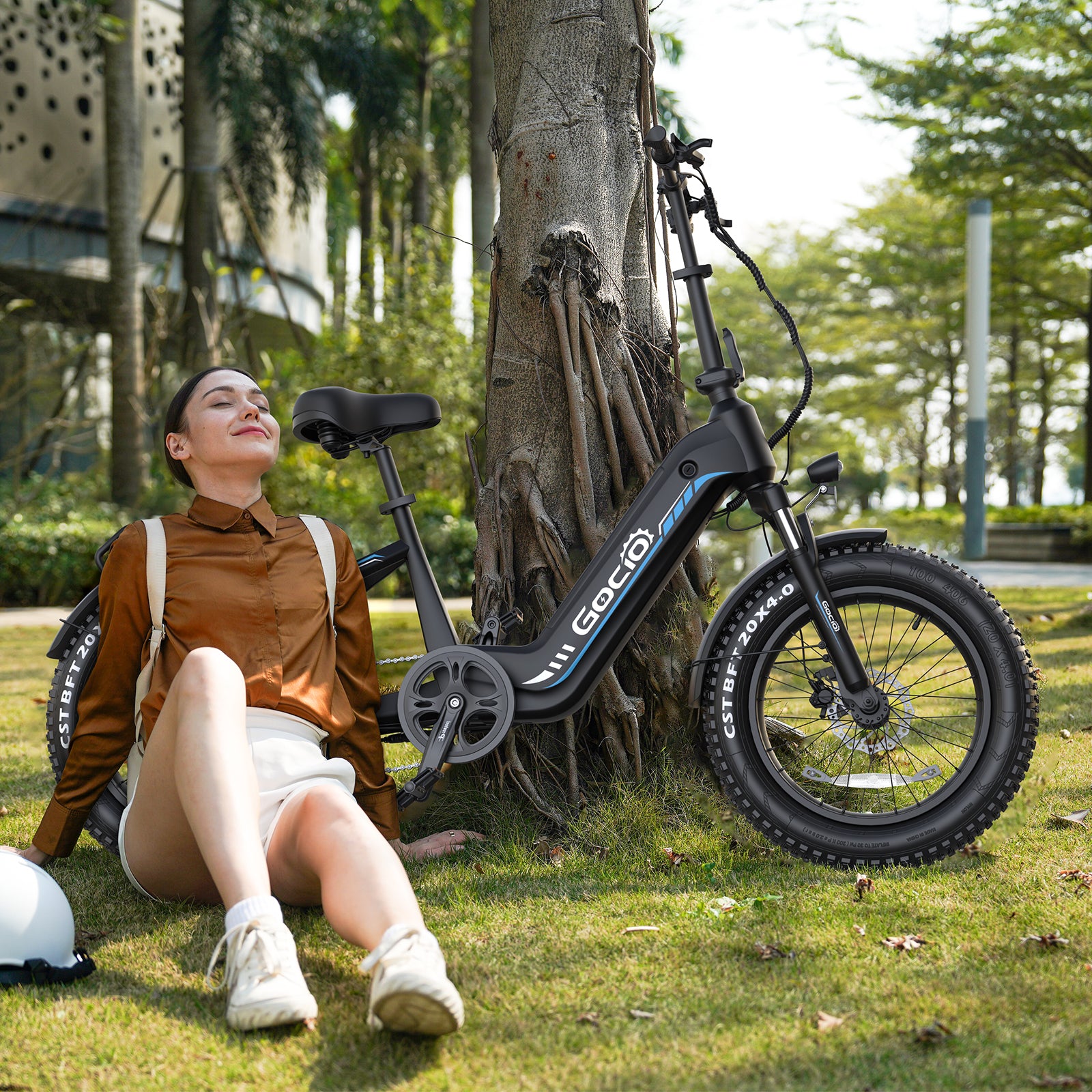 Gocio Electric Bike for Adults, Peak 1025W Mountain E Bike, 48V 13AH Removable Lithium-Ion Battery Ebikes, 20"x4.0" Fat Tire Electric Bicycles, 3A Fast Charge, up to 60 Miles Man Woman UL2849