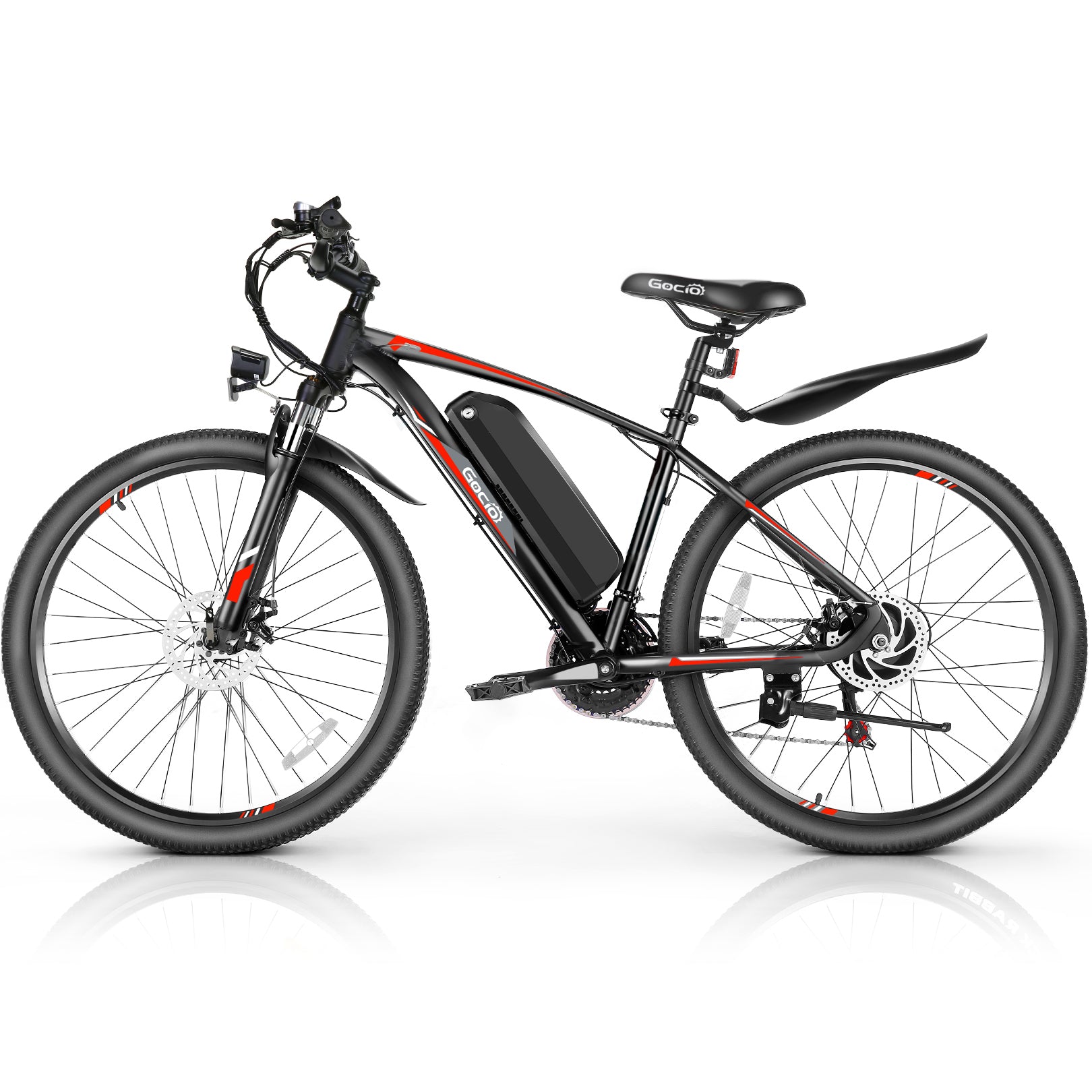 Bicicleta eléctrica Gocio de 500 W y 27,5", 31,9 km/h, batería extraíble de 48 V y 10,4 Ah, para adultos, con pantalla LCD, Shimano de 21 velocidades y certificación UL2849.