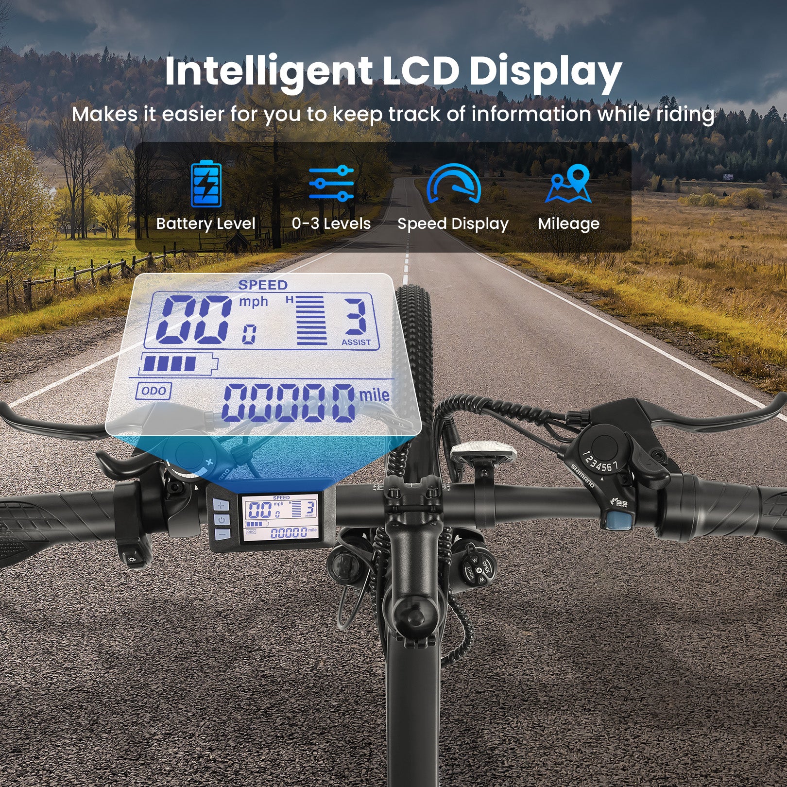 Gocio 27.5" Electric Bike, 500W Adult Electric Bicycle, 48V 10.4Ah Battery, 19.8MPH Electric Mountain Bike, Lockable Suspension Fork, LCD, Shimano 21-Speed Gears, E-Bikes for Off-Road, UL2849