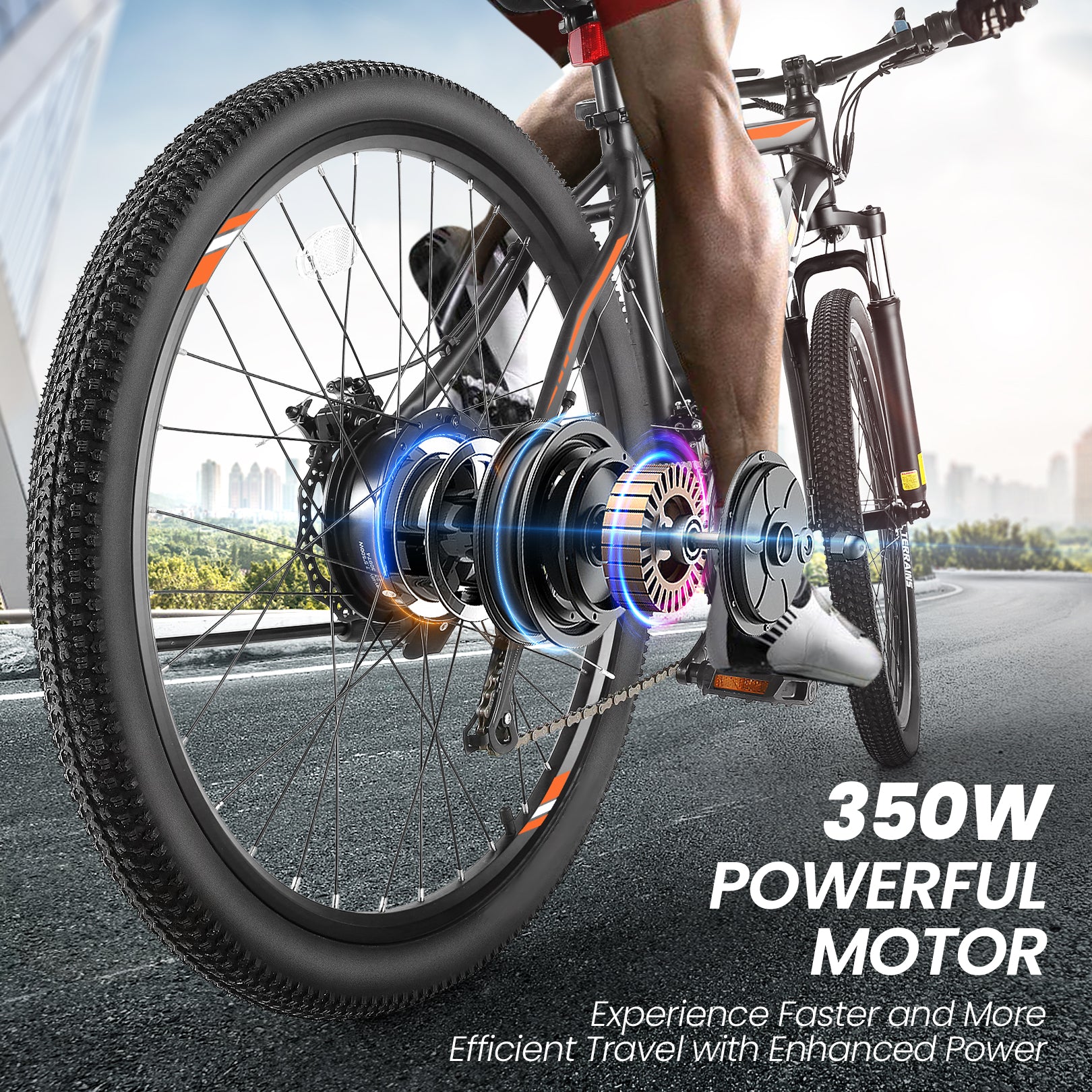 Gocio 26" Electric Bike, 350W Electric Bike for Adults 19.8MPH Electric Mountain Bike, LCD, Lockable Suspension Fork, 374.4Wh 36V Battery UL2849, 21-Speed Mountain E-Bikes Adult Electric Bicycle