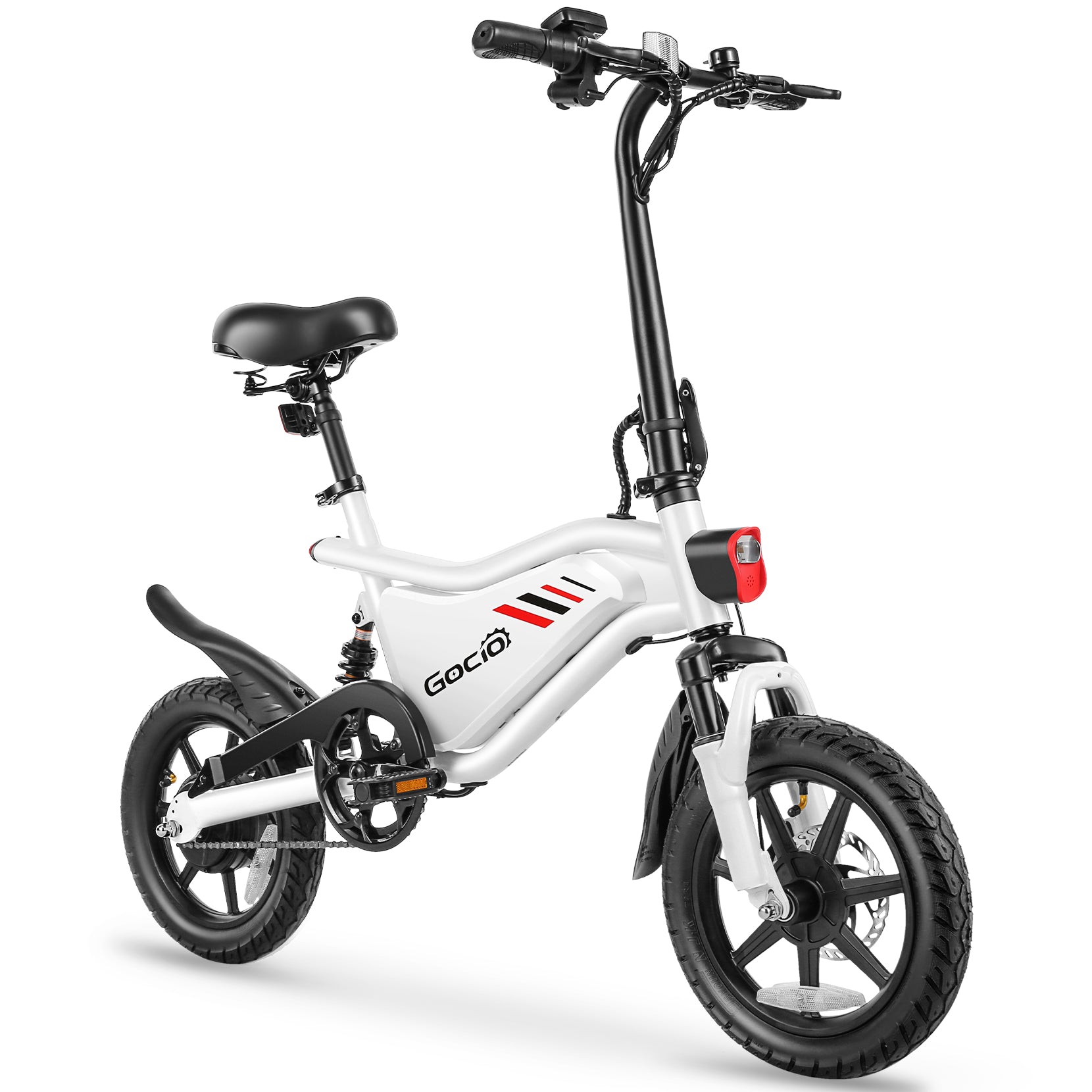 Gocio Ebikes 14"×2.1" Foldable Electric Bicycle for Adults, 550W Peak Commuter E-Bike, 48V 7.8Ah Battery, LCD Dispaly, Electric Bike Small Tire City Ebikes for Women UL2849