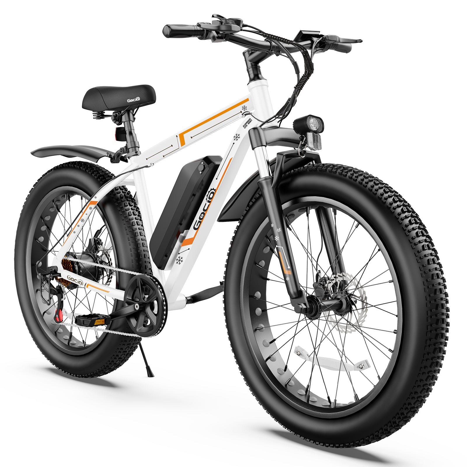 Gocio 26" 4.0 Fat Tire Electric Bike for Adults, 500W Adults E Bike, 48V 13Ah Battery, Max 22Mph Electric Mountain Bike Beach Bicycle Snow Bike Ebike for Men, Professional 7-Speed UL2849