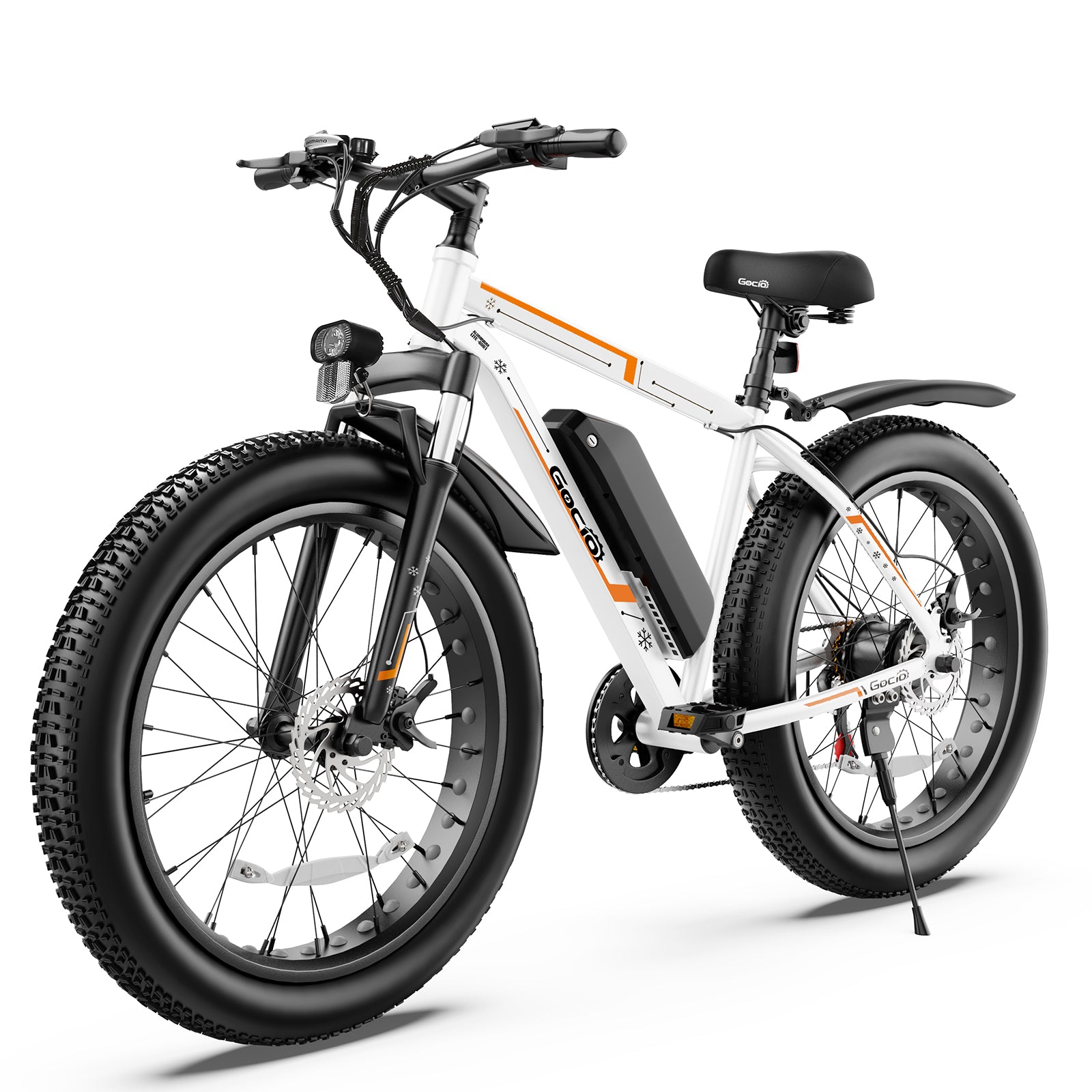 Gocio 26" 4.0 Fat Tire Electric Bike for Adults, 500W Adults E Bike, 48V 13Ah Battery, Max 22Mph Electric Mountain Bike Beach Bicycle Snow Bike Ebike for Men, Professional 7-Speed UL2849