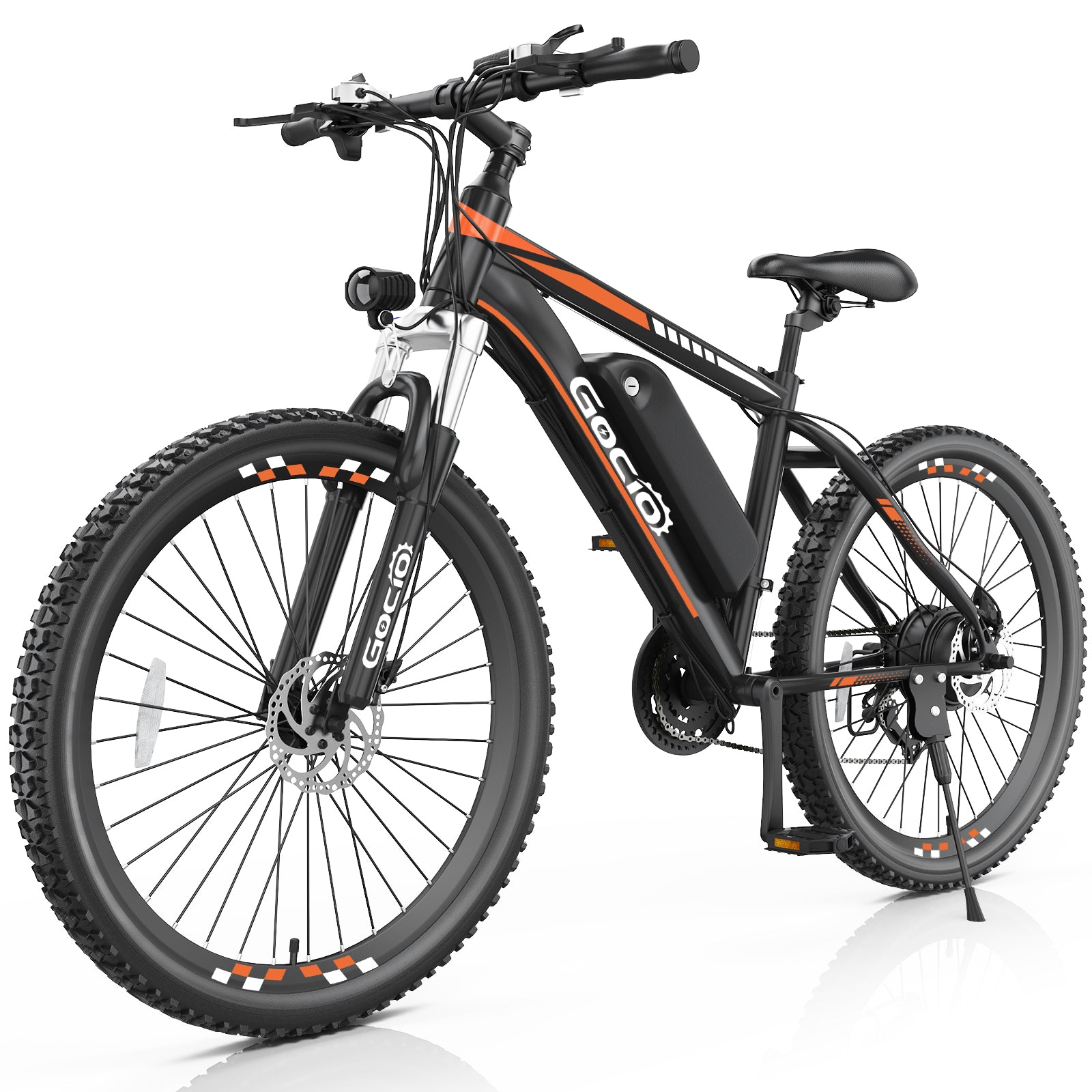 Gocio 500W 26" Electric Bike, 2.1" Electric Mountain Bike for Adults, 499Wh 48V 10.4Ah Battery 19.8MPH 3H Fast Charge Ebike, LCD Display, Lockable Suspension Fork, Shimano 21 Speed UL2849